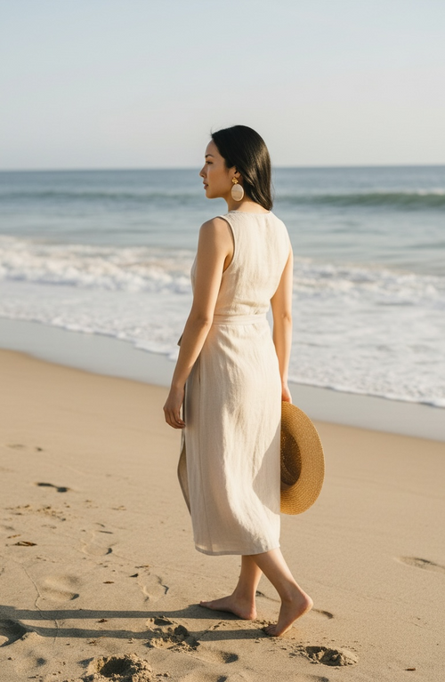18k Gold Flower with White Resin and Wood Earrings