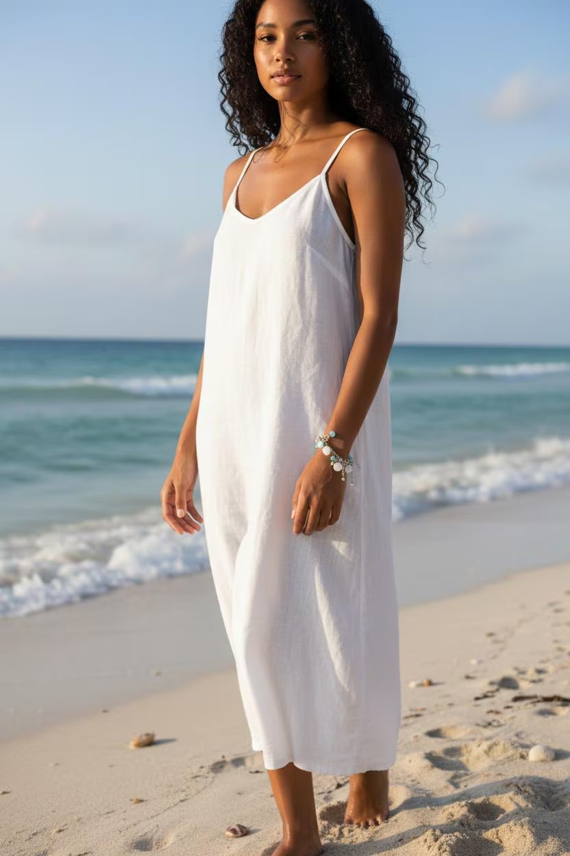 Handmade Beaded Charm Bracelet, White Lentil Shell, Turquoise Rondelle